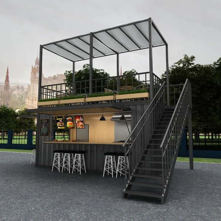 Kiosk with terrace