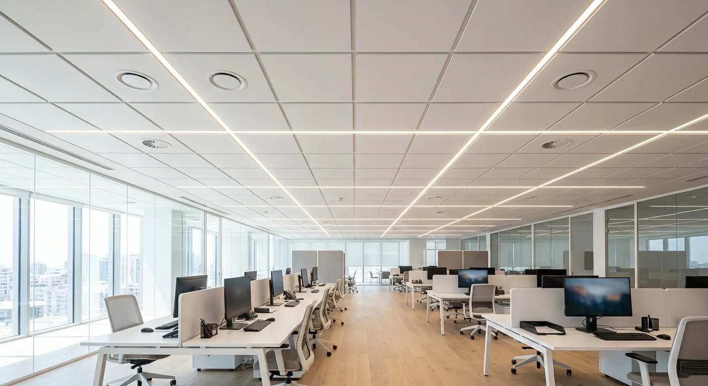 Linear aluminium ceiling